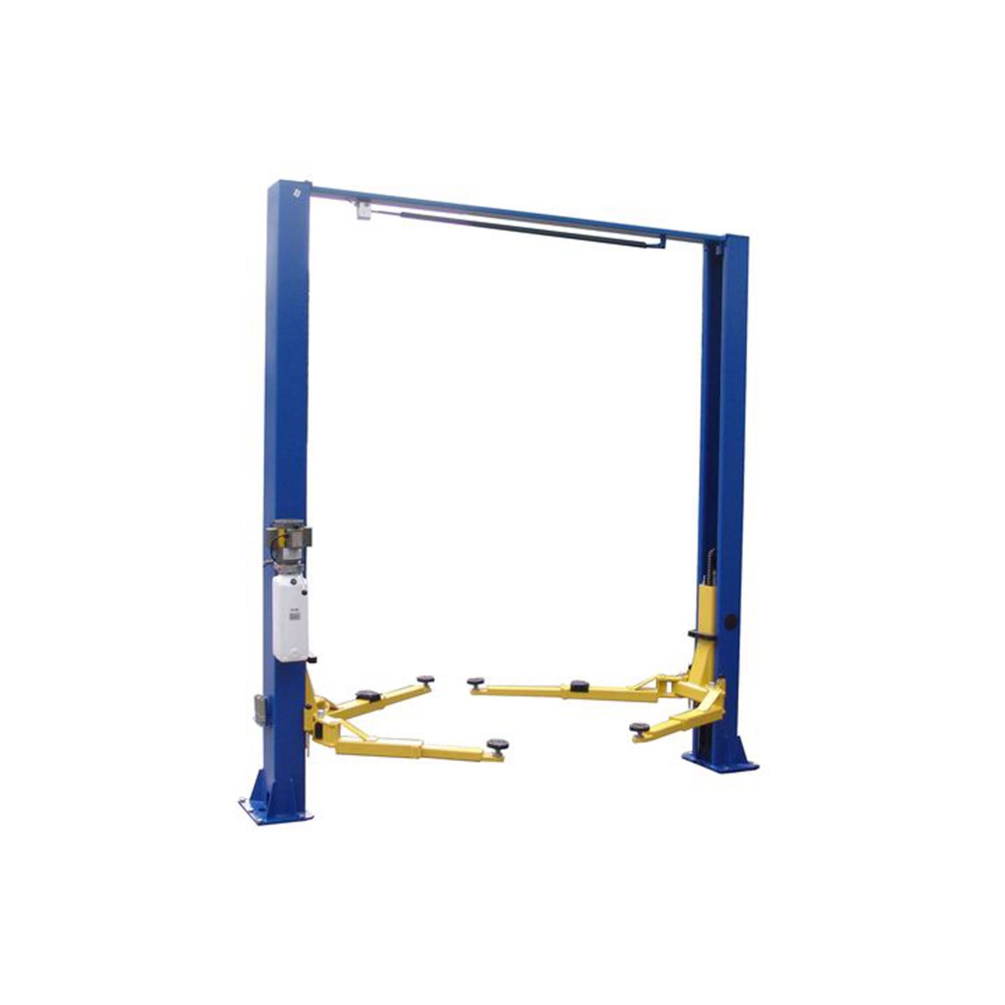 Tuxedo Auto Equipment Two-Post Clear Floor Lift — 9,000 lb Capacity, Asymmetric Arms, Chain Drive, Dual Lock Release, Model# MEQTP9KACX
